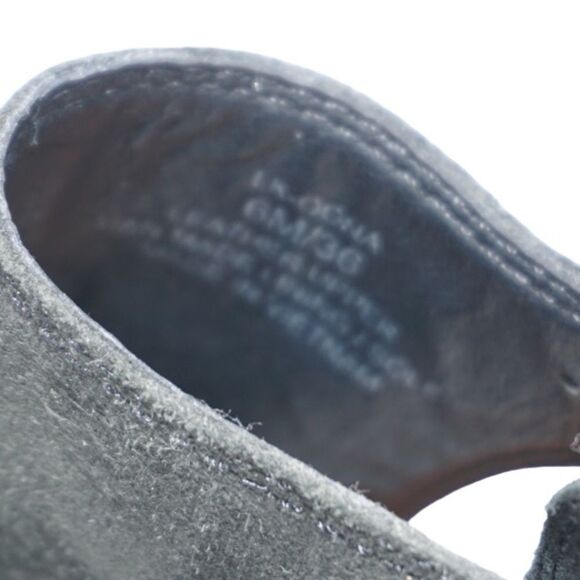 Lucky Brand Black Suede Oona Peep Toe Booties, Size 6 - Picture 4 of 7